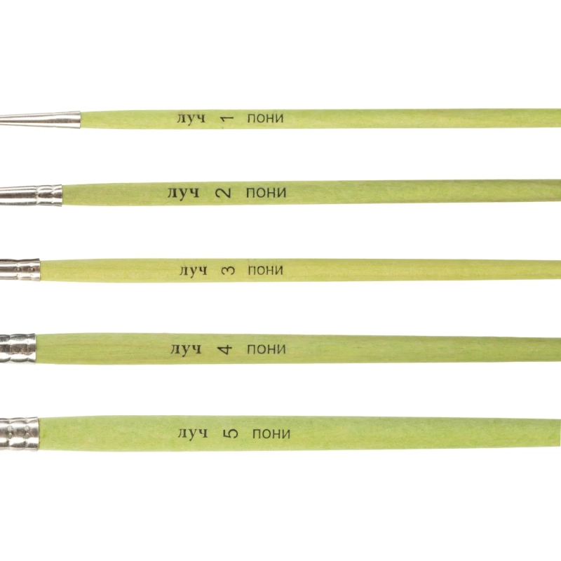 Набор кистей ZOO, 5 шт. ПОНИ (круглые № 1, 2, 3, 4, 5) 33С 2184-08