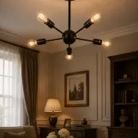 Люстра BayerLux &laquo;Кон&raquo;, 5хЕ27, 40 Вт, чёрная, 50&times;50&times;43 см