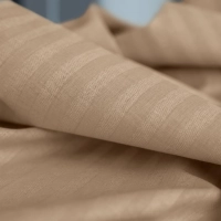 Простыня на резинке 180х200 см, страйп-дизайн, 105г/м2, Coffee cream 789242