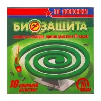 Спирали от комаров &laquo;БИОЗАЩИТА&raquo;, древесные, 10 шт.