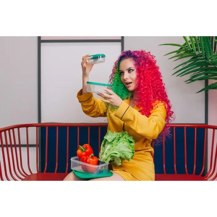 Набор контейнеров пищевых прямоугольных Доляна, 3 шт: 150 мл, 500 мл, 1,2 л, цвет зелёный Набор контейнеров пищевых прямоугольных Доляна, 3 шт: 150 мл, 500 мл, 1,2 л, цвет зелёный