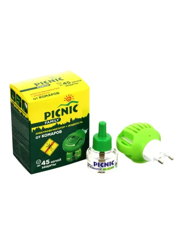Комплект фумигатор+жидкость от комаров Picnic Family, 30 мл, 45 ночей