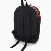 Рюкзак молодёжный на молнии, с карманами, размер 27&times;10&times;37.5 см, чёрный