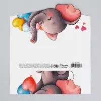 Конверт для денег формовой &laquo;Слоник&raquo;, 17.5&times;10 см