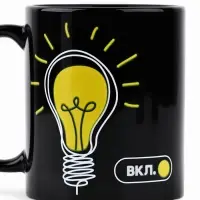 Кружка - хамелеон керамическая &laquo;Вкл&raquo;, 350 мл