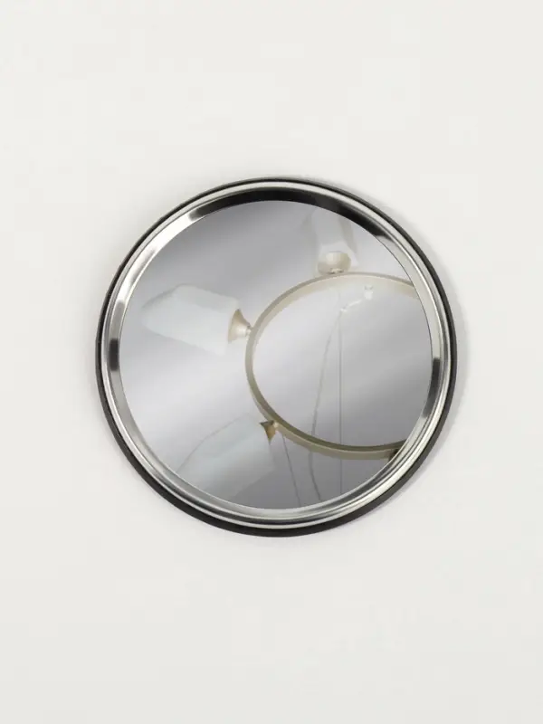 Зеркало карманное «Любовь», d=7 см, чёрное