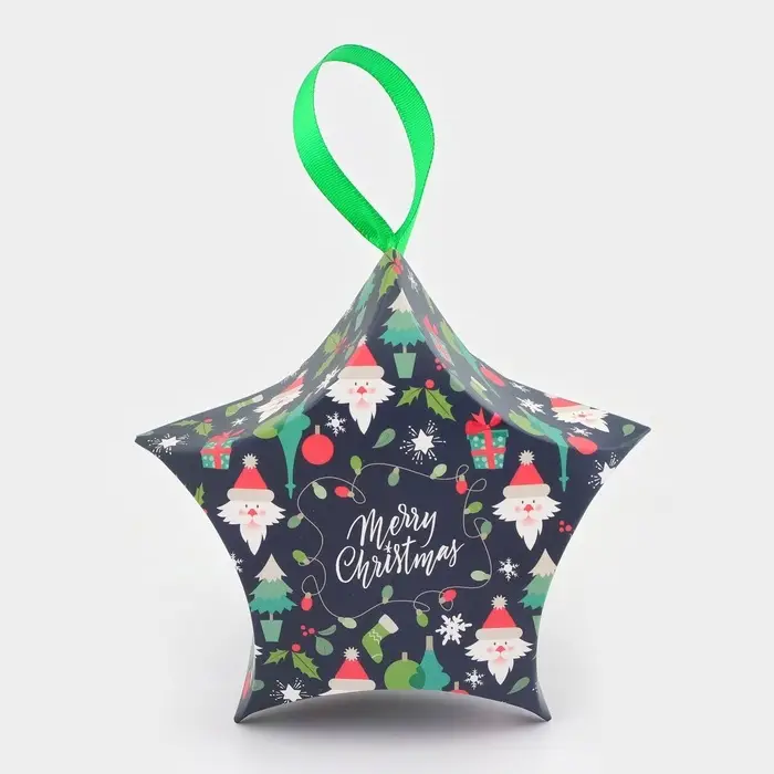 Подарочная коробка игрушка на ёлку складная «Звезда рождество» 7×5.5×2 см Подарочная коробка игрушка на ёлку складная «Звезда рождество» 7×5.5×2 см