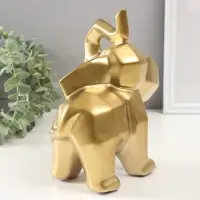 Фигурка керамика &laquo;Геометрия. Слоник&raquo;, золото, 10&times;20&times;21.5 см