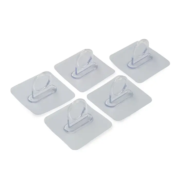 Держатель с клейкой поверхностью ТУНДРА, d=25 мм, 68×68 мм, прозрачный