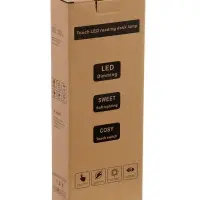 Лампа настольная светодиодная, часы, календарь, термометр, 3 режима, USB, 12&times;17&times;34 см, белая