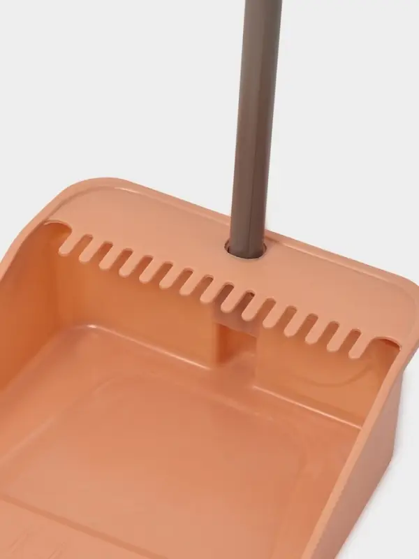 Щётка для пола: совок 24&times;25&times;81 см, щётка 24 см, персиковая