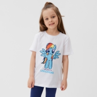 Футболка детская "Rainbow Dash", Мой маленький пони, рост 98-104, белый