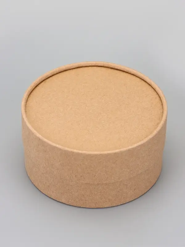 Коробка круглая подарочная, завальцованная крафт, 12&times;6 см
