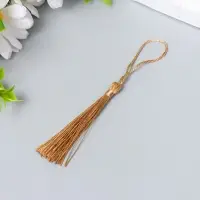Кисточка декоративная для рукоделия золотисто-бежевый,8 см