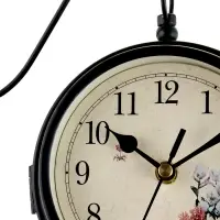 Часы настенные интерьерные &laquo;Весенние&raquo;, двусторонние, на подвесе, плавный ход, 34.5&times;22 см, d=11 см, от батареек 2&times;АА