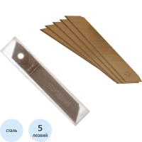 Лезвие для ножей запасное Attache Selection 18мм сегм.титан.пок,SK5, 5шт/уп