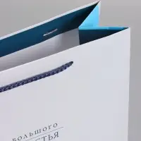 Пакет подарочный "Большого счастья" ламинированный 26 х 12 х 32 см