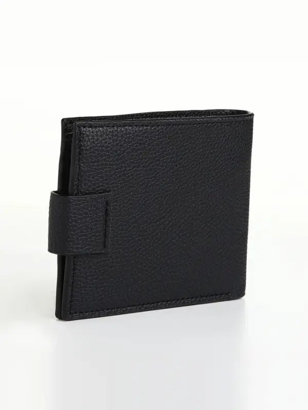 Портмоне мужское на магните, отдел для карт, монет, чёрное