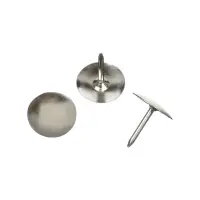 Кнопки канцелярские 12 мм, никелированные, 50 штук