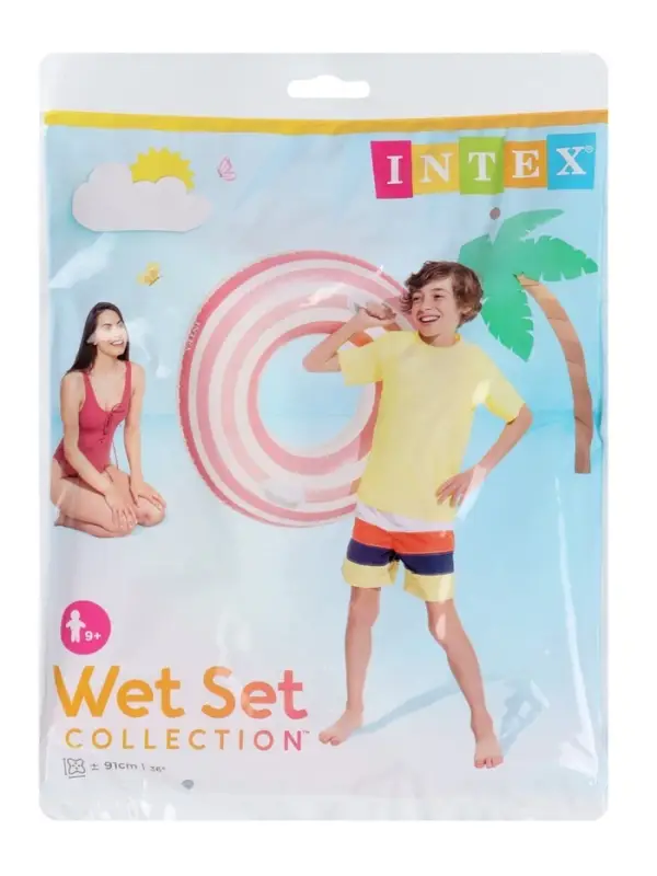 Круг для плавания &laquo;Водоворот&raquo;, надувной, d=91 см, от 9 лет, с ручками, МИКС, 59256NP INTEX