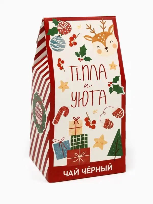 Набор чай 50 г, печенье с предсказанием, ежедневник «Тепла и уюта»