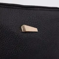 Сумка женская кросс-боди на молнии, 24&times;7&times;15 см, чёрная