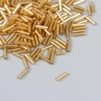 Бисер "Zlatka" стеклярус 10 г, размер 3", 6 мм, №0022 золотой 93"78544