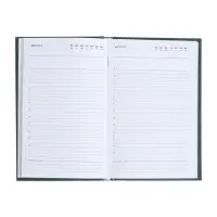 Ежедневник недатир А5 160л бумвинил, зеленый