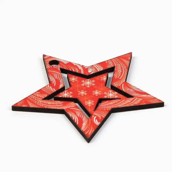 Ёлочная игрушка новогодняя «Звёздочка», на Новый год, 7,4 х 7,1 см Ёлочная игрушка новогодняя «Звёздочка», на Новый год, 7,4 х 7,1 см
