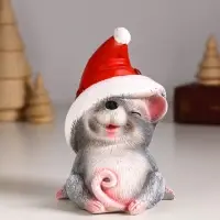 Фигура "Мышонок новогодний" 11х7,5х8,5 см