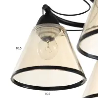 Светильник потолочный BayerLux &laquo;Эдотт&raquo;, люстра 5хЕ27, 40 Вт, чёрный, 53&times;53&times;25 см