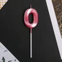 Свеча для торта, цифра «0», 11,5 х 2,3 см