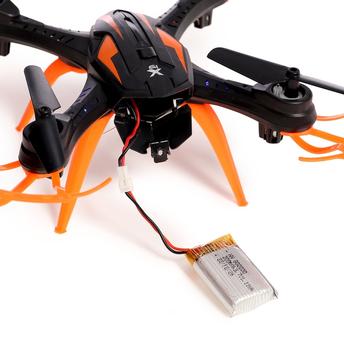 Квадрокоптер LH-X15WF, камера, передача изображения на смартфон, Wi-FI, цвет чёрно-оранжевый Квадрокоптер LH-X15WF, камера, передача изображения на смартфон, Wi-FI, цвет чёрно-оранжевый