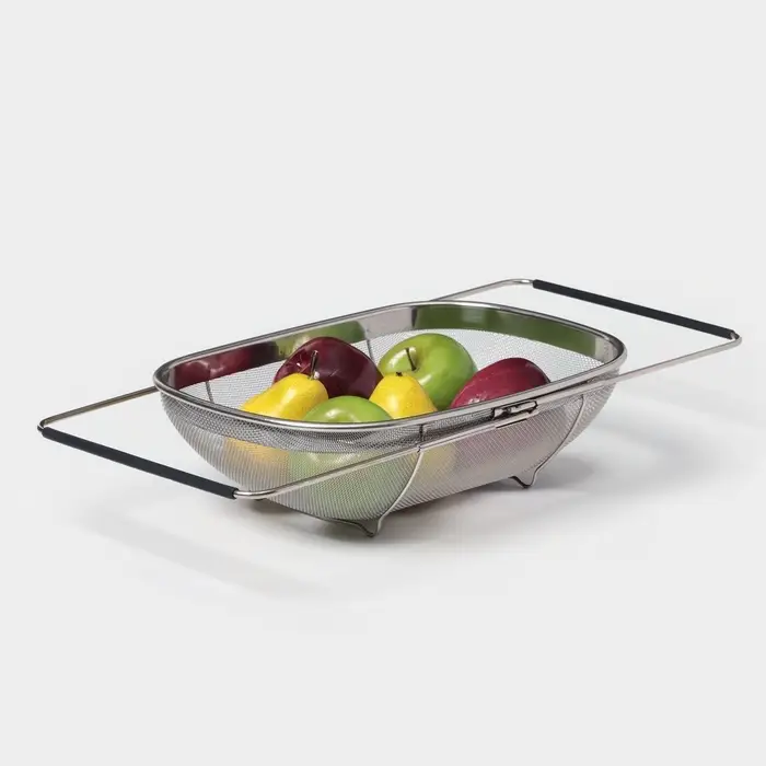 Дуршлаг - сито с ручками Доляна, на раковину, раздвижной, 34&times;23.5&times;10 см