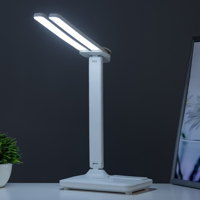 Настольная лампа сенсорная Настольная лампа сенсорная "Раздвижная" LED 15Вт АКБ USB белый 45х30х17 см RISALUX