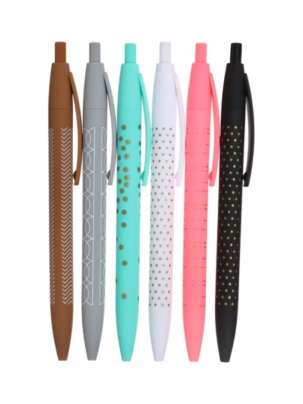 Ручка шариковая Calligrata, автоматическая, синий стержень, узел 0.5 мм, корпус прорезиненный, МИКС