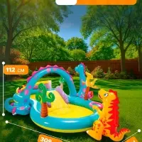 Игровой центр &laquo;Динозавр&raquo;, с распылителем, 302&times;229&times;112 см, от 2 лет, 57135NP INTEX