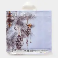 Пакет подарочный новогодний &laquo;Серебряное сияние&raquo;, полиэтиленовый с петлевой ручкой, 42&times;44 см