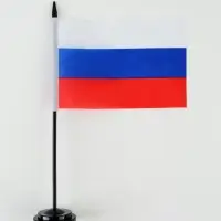 Флаг России, 14&times;21 см, флагшток 33.5&times;6.4 см, полиэстер