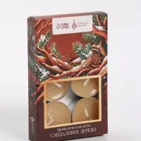 Свечи ароматические чайные &laquo;Зимняя сказка&raquo;, набор 6 шт., сандаловое дерево