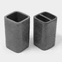 Набор аксессуаров для ванной комнаты &laquo;Гранит&raquo;, 4 предмета, дозатор 350 мл, мыльница, 2 стакана, серый