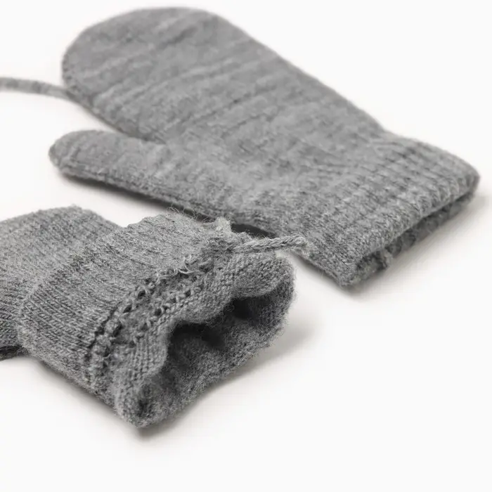 Варежки детские MINAKU, серые, 14 см Варежки детские MINAKU, серые, 14 см