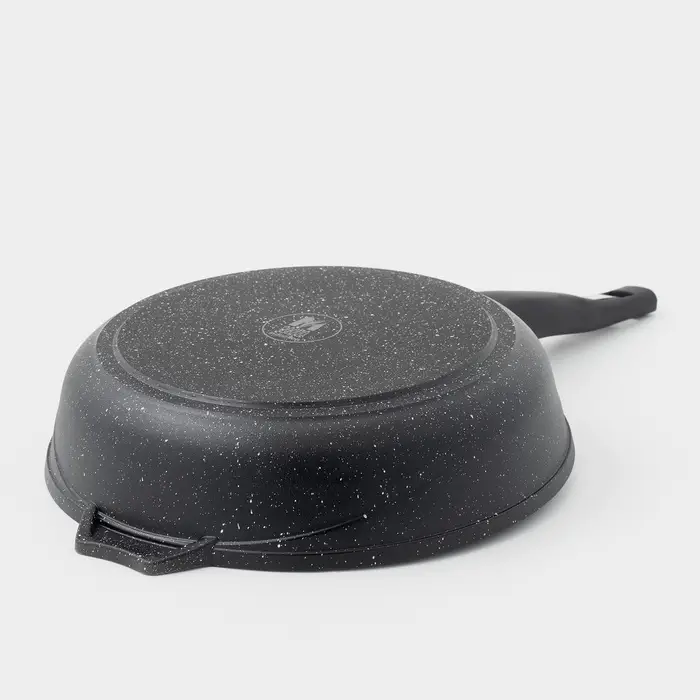 Сковорода Мечта &laquo;Гранит Black&raquo; Induction Pro, d=26 см, h=6 см, съёмная ручка, антипригарное покрытие, индукция, литой алюминий, чёрный