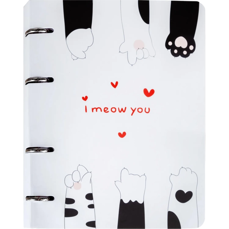 Тетрадь общая А5 120л клетка,кольца(смен.блок) Cats TSB5-120CT