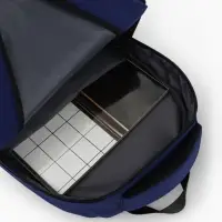 Рюкзак, 27*13*38,5 см, 2 отд 3н/карм, Комби, Водонепрон. дно, синий/черн