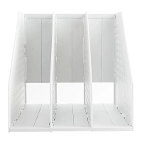 Лоток вертикальный Deli E79003Grey складной 3 отделения серый