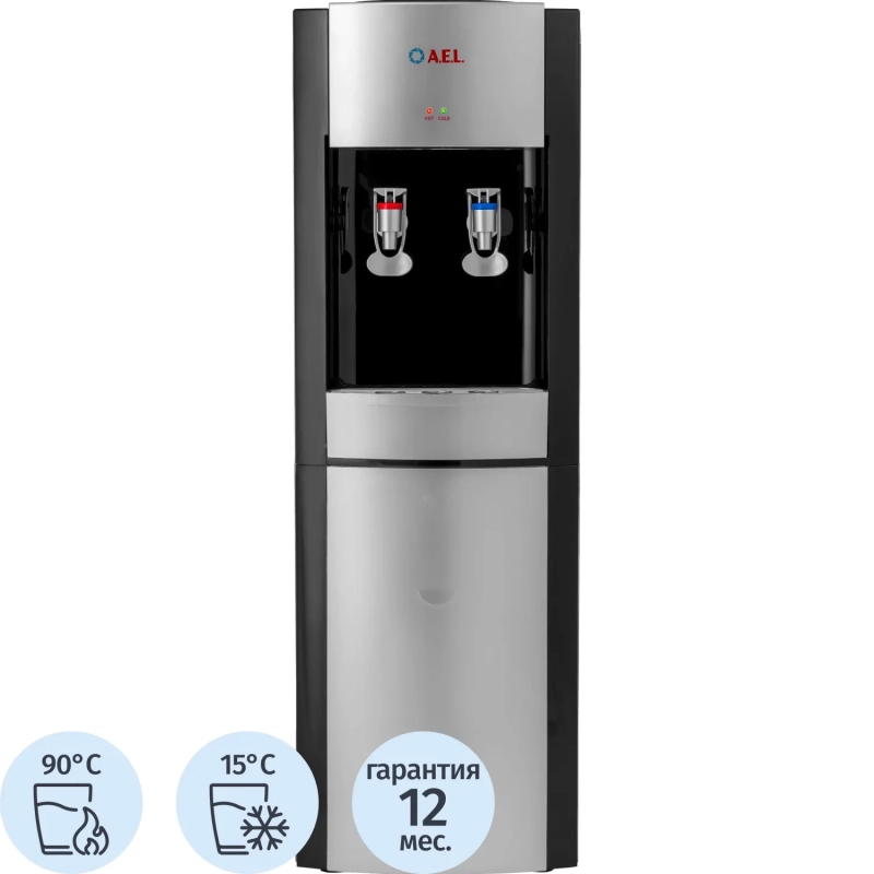 Кулер для воды AEL LD-AEL-28c black/silver напольный электронное охлаждение