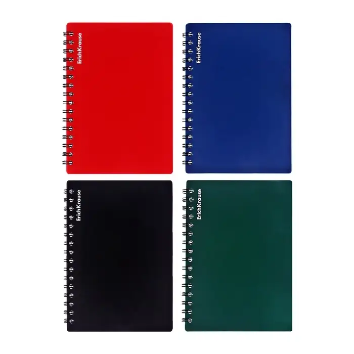 Тетрадь на спирали ErichKrause. Classic А6, 60 листов, в клетку, пластиковая обложка, блок офсет, МИКС