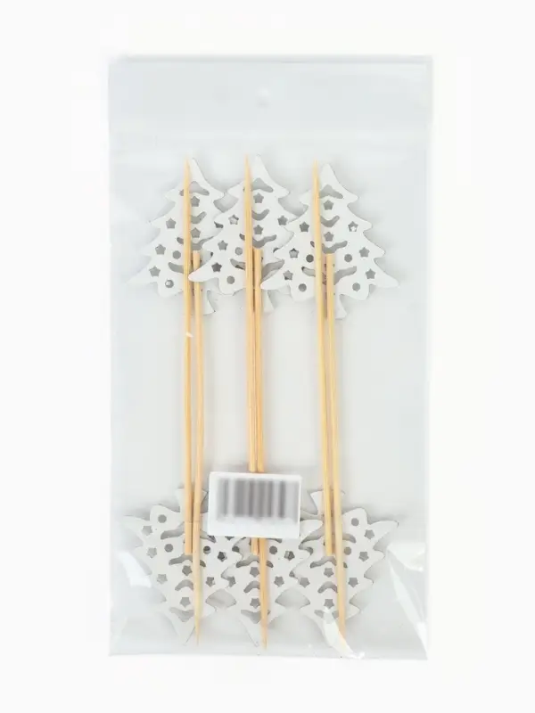 Шпажки "Серебряные елочки", набор 6 шт.