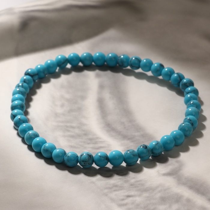 Браслет шар №4 «Бирюза новая», 5,5см Браслет шар №4 «Бирюза новая», 5,5см